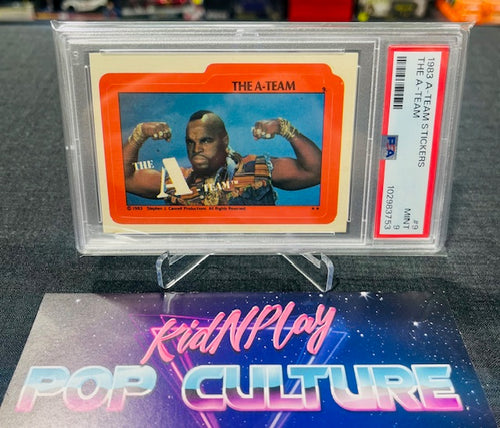 1983 A-TEAM Stickers #9 - The A-Team - PSA Mint 9