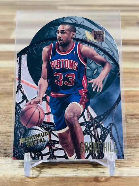 1995 Fleer Metal #3 - Grant Hill - Maximum Metal Die Cut