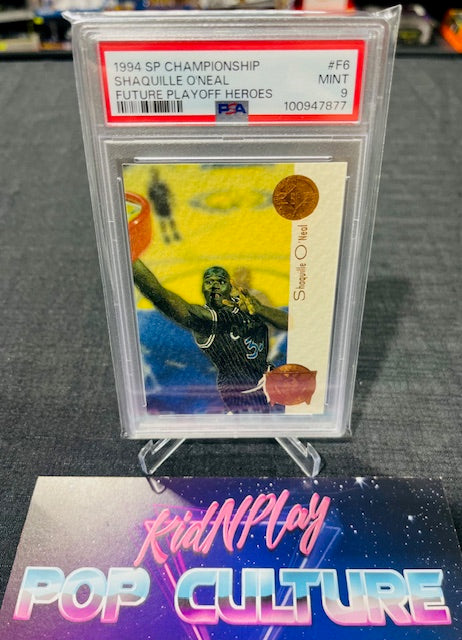 1994 SP CHAMPIONSHIP - SHAQUILLE O'NEAL - FUTURE PLAYOFF HEROES - PSA MINT 9
