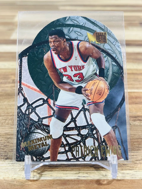 1995 Fleer Metal #2 - Patrick Ewing - Maximum Metal Die Cut
