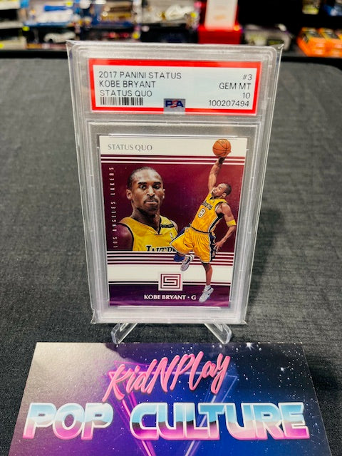 2017 PANINI STATUS - KOBE BRYANT - STATUS QUO - PSA GEM MINT 10
