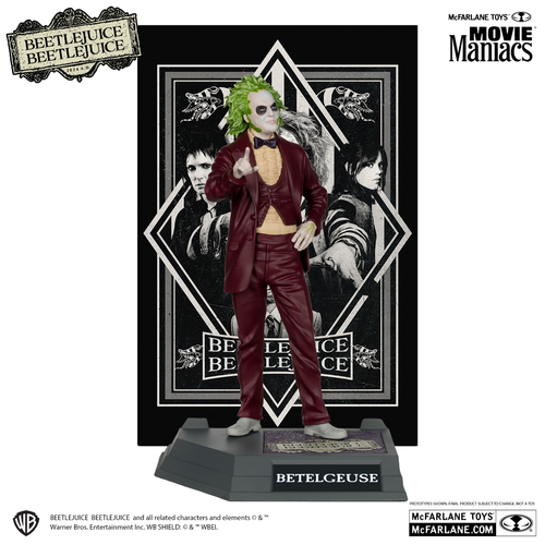 Beetlejuice Beetlejuice (2024) - Beetlejuice (Betelgeuse) Movie Maniacs 6" Scale PVC Statue