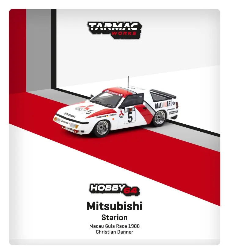 Tarmac Works Hobby64 1/64 Scale - Mitsubishi Starion Macau Guia Race 1988