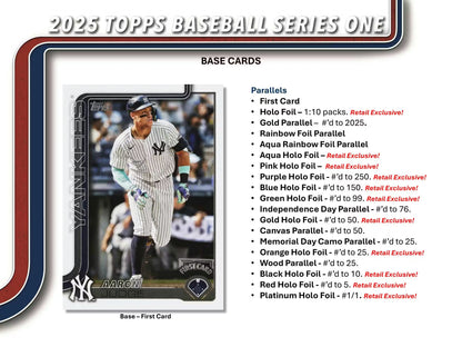 2025 Topps Series 1 MLB Baseball 7-Pack Blaster Box