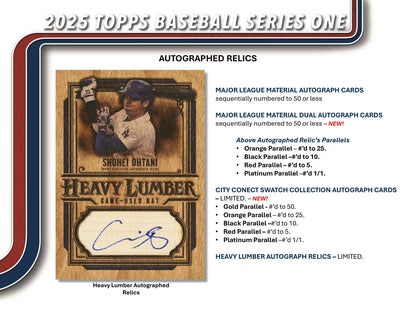 2025 Topps Series 1 MLB Baseball 7-Pack Blaster Box