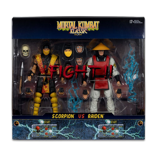 Mortal Kombat Klassic Scorpion vs Raiden 7" Action Figure 2 Pack