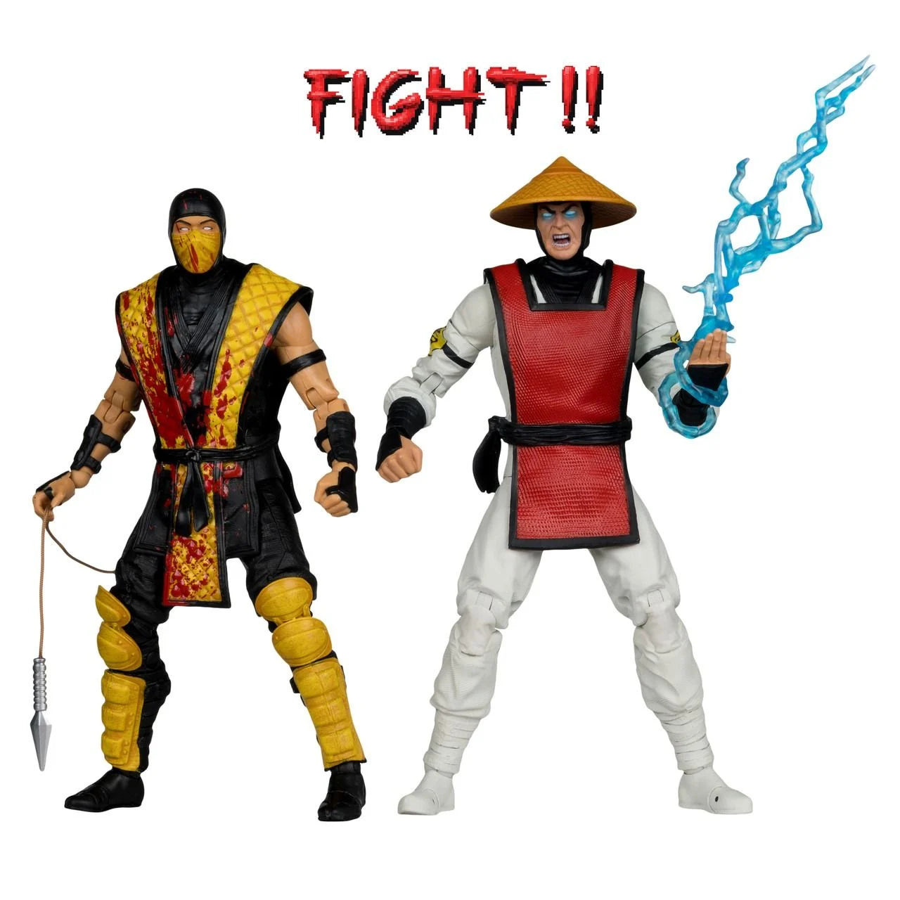 Mortal Kombat Klassic Scorpion vs Raiden 7" Action Figure 2 Pack