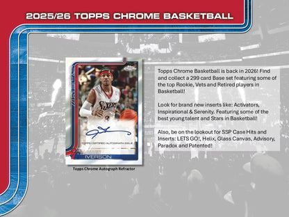 2025-26 Topps Chrome Basketball Mega Box (Pre Order) Dec-25-Jan 26)
