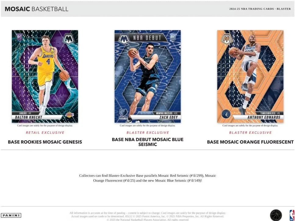 Panini 2024/2025 NBA Mosaic Basketball Blaster Box