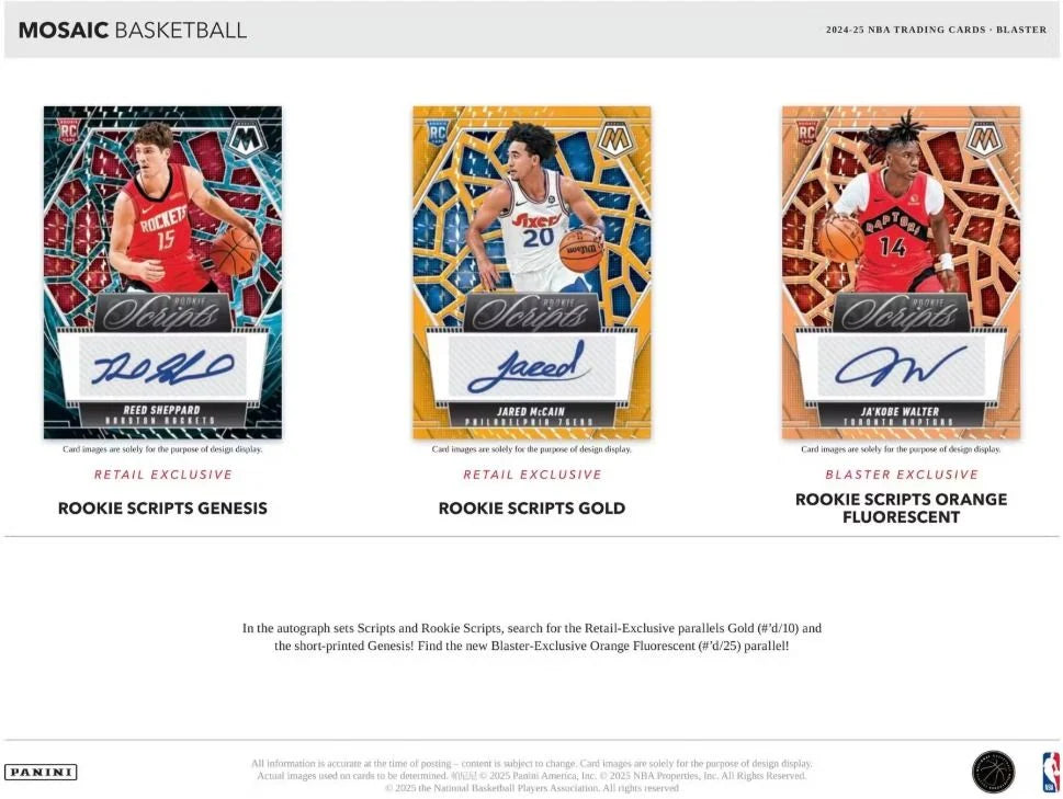 Panini 2024/2025 NBA Mosaic Basketball Blaster Box