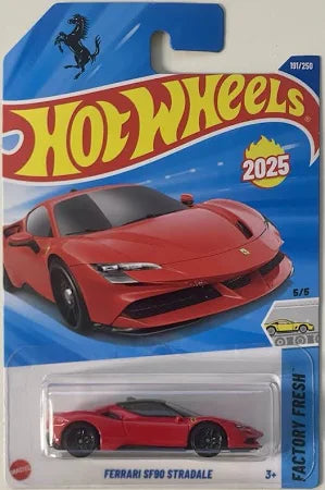 Hot Wheels 2025 - Ferrari Sf90 Stradale - 191/250 - Red