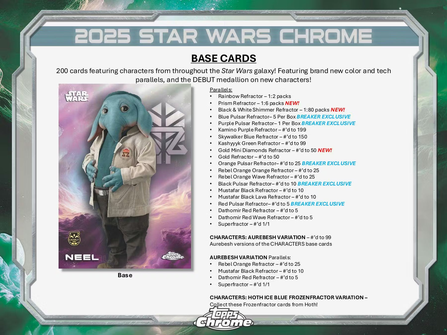 2025 Star Wars Topps Chrome Hobby Box