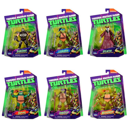 Teenage Mutant Ninja Turtles 6 Pack Action Figure Bundle & Case