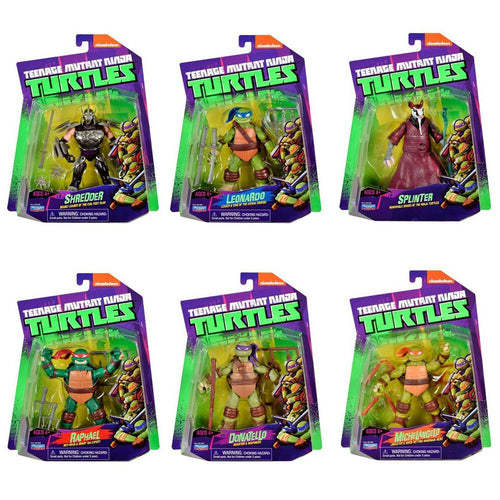 Teenage Mutant Ninja Turtles 6 Pack Action Figure Bundle & Case
