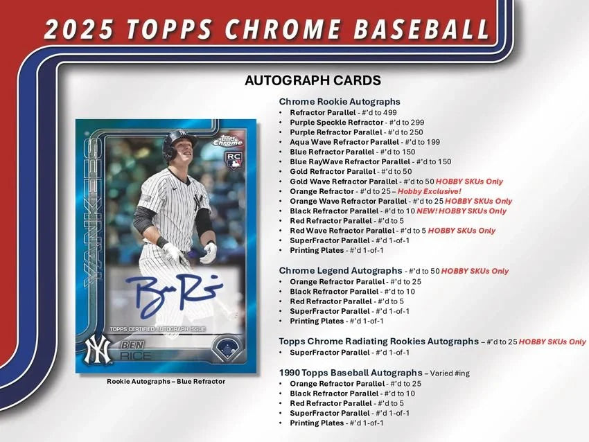 Topps 2025 Chrome MLB Baseball Value Blaster Box