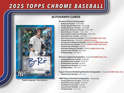 Topps 2025 Chrome MLB Baseball Value Blaster Box