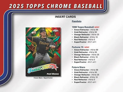 Topps 2025 Chrome MLB Baseball Value Blaster Box