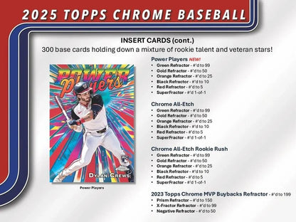 Topps 2025 Chrome MLB Baseball Value Blaster Box