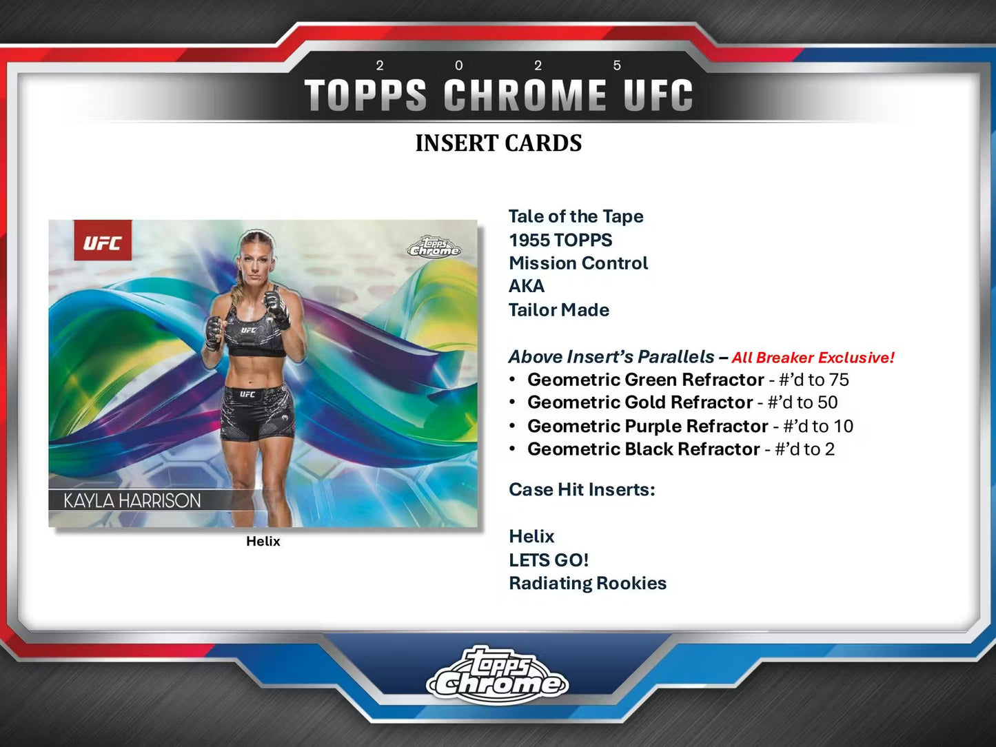 2025 Topps Chrome UFC Breaker Delight Box
